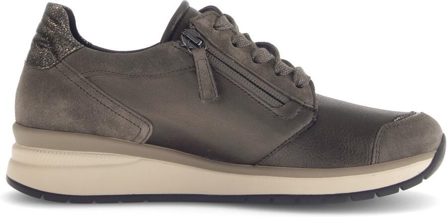 Gabor Sneakers met sleehak Capri vrijetijdsschoen halfhoge schoen veterschoen in extra wijdte k