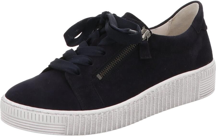GABOR Sneakers laag 'Schnürschuh Damen 83-334-16 Echtleder in dunkelblau' zwart