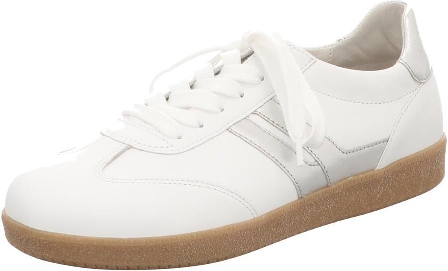 Gabor Plateausneakers vrijetijdsschoen lage schoen veterschoen contrastafwerking in metallic-look