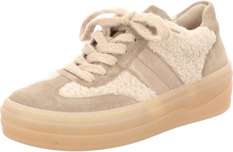 Gabor Plateausneakers Vrijetijdsschoen lage schoen veterschoen in teddy-look