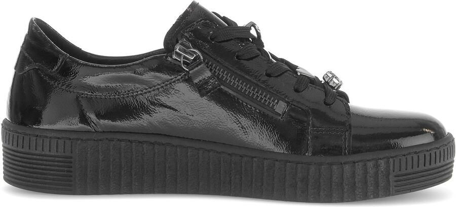 Gabor Plateausneakers vrijetijdsschoen halfschoen veterschoen met edele siermotieven