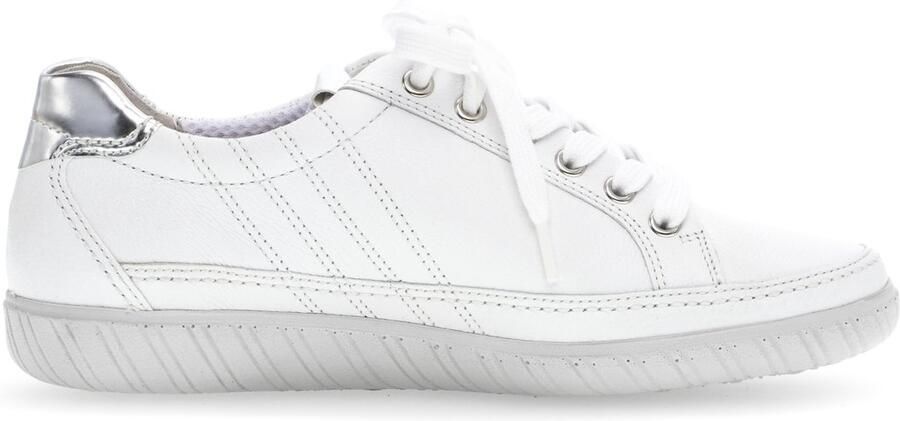 Gabor Sneakers York met modieuze sierstiksels vrijetijdsschoen lage schoen veterschoen