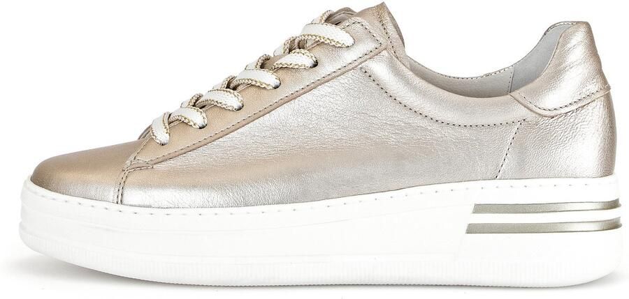 GABOR Lage Sneakers Dames 395 Maat: 38 Materiaal: Leer Kleur: Goud - Foto 2