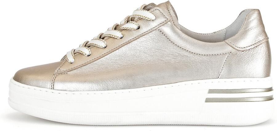 GABOR Lage Sneakers Dames 395 Maat: 37 Materiaal: Leer Kleur: Goud