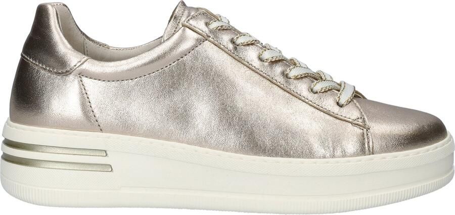 GABOR Lage Sneakers Dames 395 Maat: 38 Materiaal: Leer Kleur: Goud