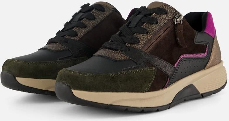 Gabor Rollingsoft Sneakers zwart Suede Dames