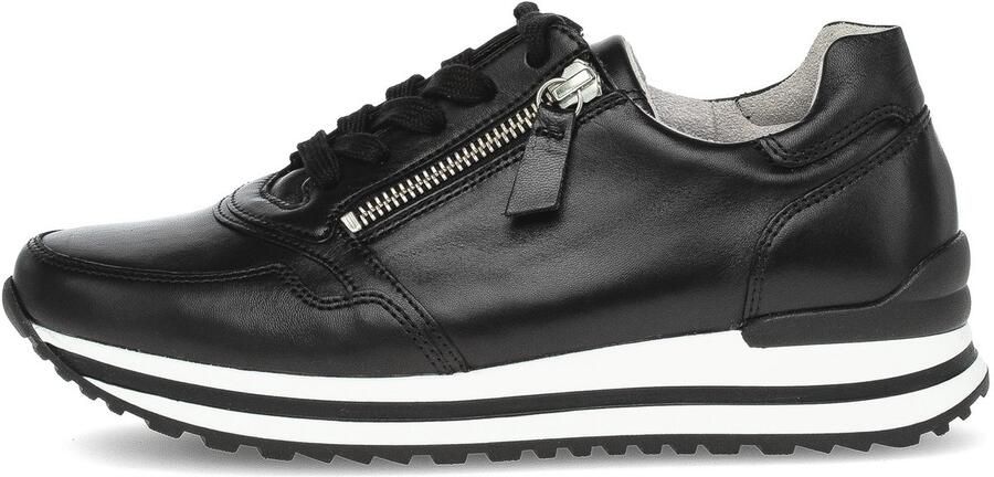 GABOR Lage Sneakers Dames 528 Maat: 37 Materiaal: Leer Kleur: Zwart - Foto 2