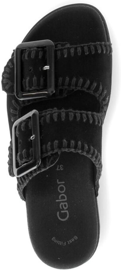 Gabor Dames verstelbare slipper muilen art. 83.741.17 Zwart