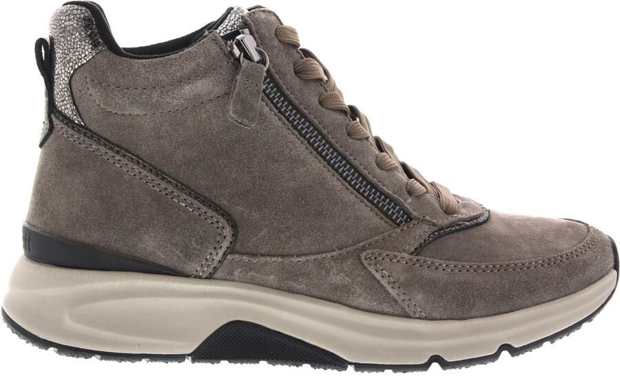 Gabor Rollingsoft Sneakers met sleehak vrijetijdsschoen veterschoen veterschoenen met uitneembare binnenzool