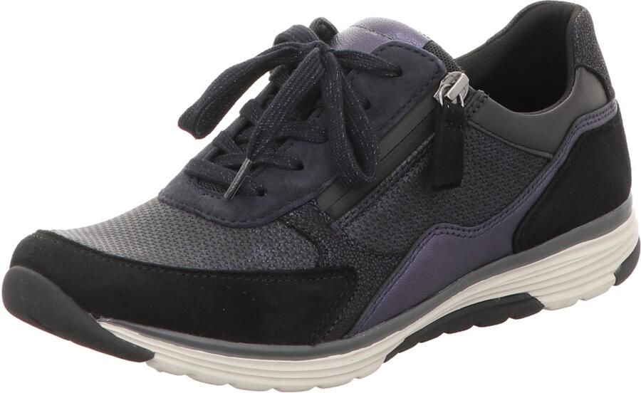 Gabor Rollingsoft Sneakers met sleehak comfortschoen halfhoge schoen veterschoen met logo op de hiel