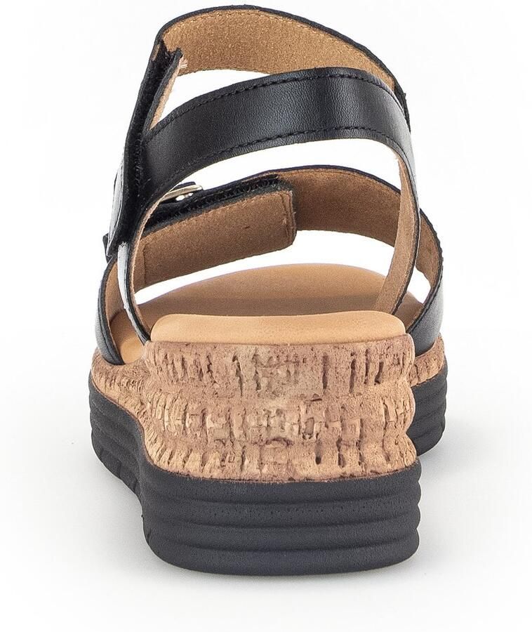Gabor Zwarte Leren Sandalen Black Dames - Foto 3