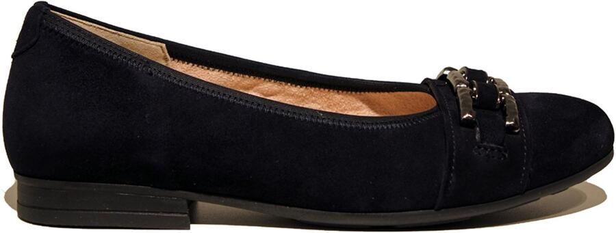 Gabor donkerblauwe suède instappers