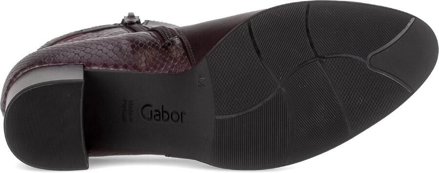 Gabor enkellaars met hakje 75.692.25 Bordeaux