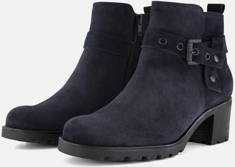 Gabor enkellaarzen met hak blauw Dames