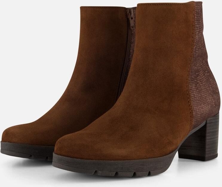 Gabor Enkellaarsjes bruin Suede Dames