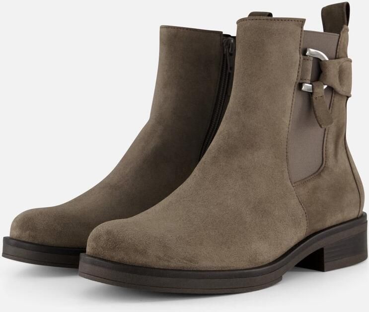 Gabor Enkellaarsjes taupe Suede Dames