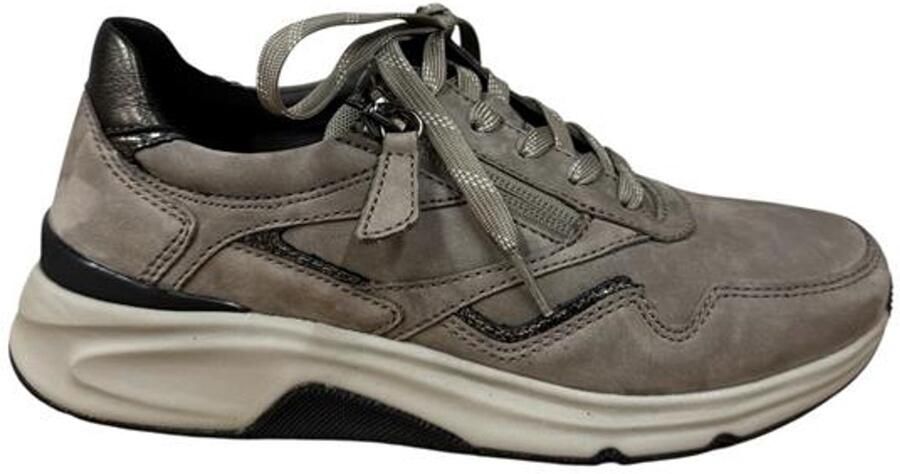 Gabor Rollingsoft Plateausneakers veterschoen halfhoge schoen met de typische rollingsoft-loopzool
