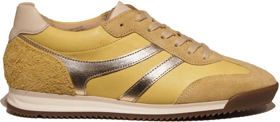 Gabor Sneakers geel Leer Dames