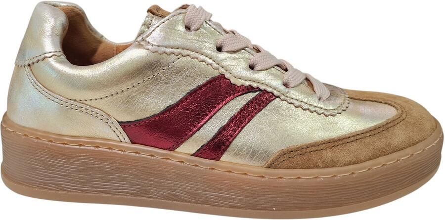 Gabor Gouden Leren Dames Sneakers Goud