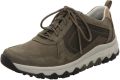 Gabor Rollingsoft Sneakers met sleehak vrijetijdsschoen lage schoen veterschoen met contraststiksels g-breedte - Groen