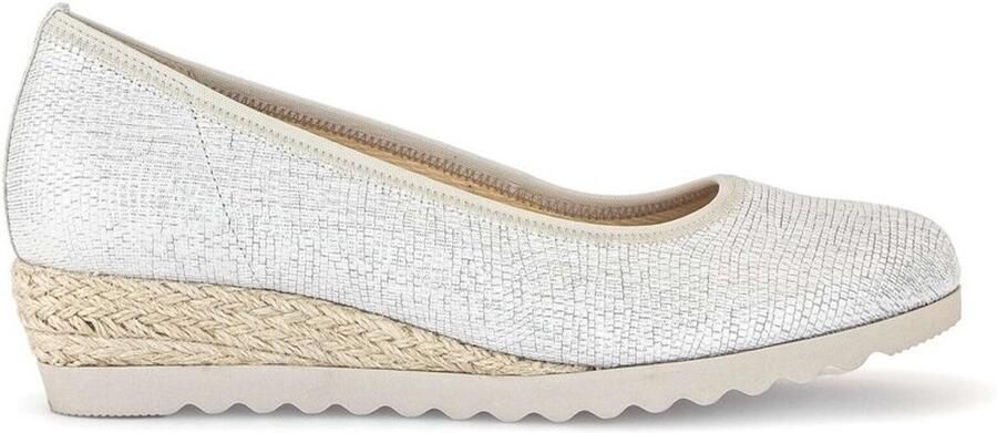 Gabor -Dames off-white ecru parel ballerina's & mocassins