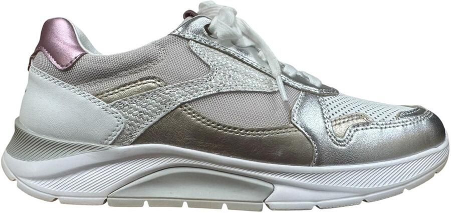 Gabor Rollingsoft Sneaker 66.925.53 Zilver Roze Wit