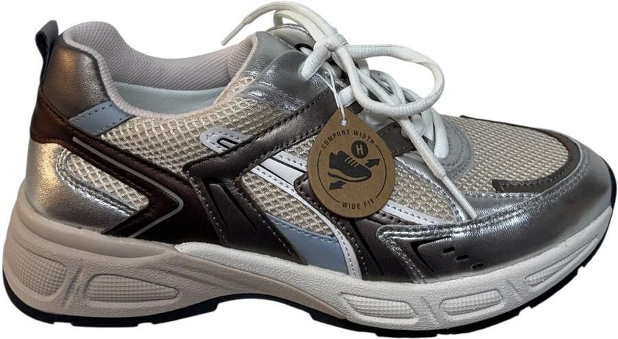 Gabor Sneaker Brons-Zilver H-leest