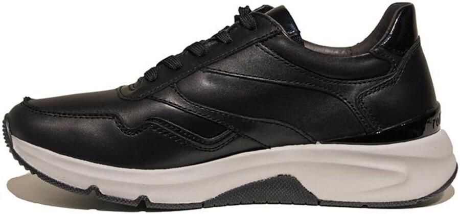 Gabor Rollingsoft Sneakers met sleehak vrijetijdsschoen lage schoen veterschoen logo op de hiel - Foto 2