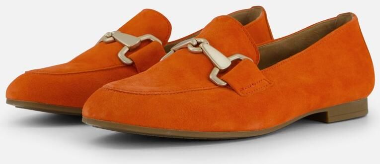 Gabor Oranje Suède Mocassins met Zacht Leren Voering Orange Dames