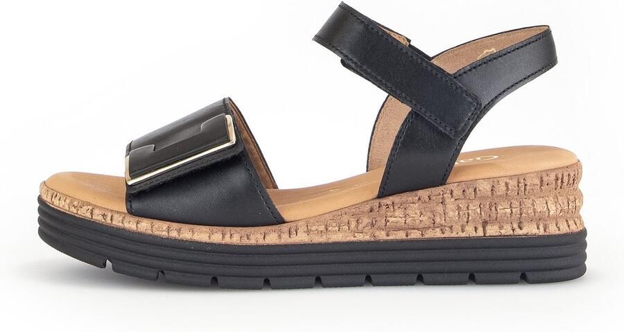 Gabor Zwarte Leren Sandalen Black Dames - Foto 4
