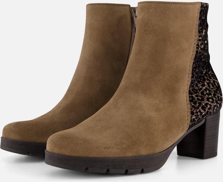 Gabor Leopard Enkellaarsjes cognac Suede Dames - Foto 2