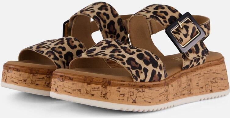 Gabor Leopard Sandalen beige Suede Dames - Foto 2