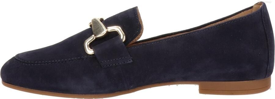 Gabor Elegante blauwe suède loafers met gouden detail Blue Dames - Foto 8