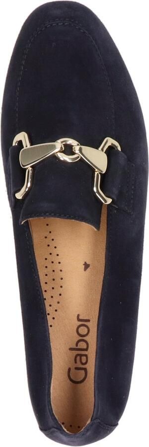 Gabor Elegante blauwe suède loafers met gouden detail Blue Dames - Foto 11