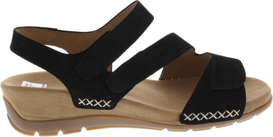 Gabor Nubuck Dames Sandalen Zwart - Foto 6