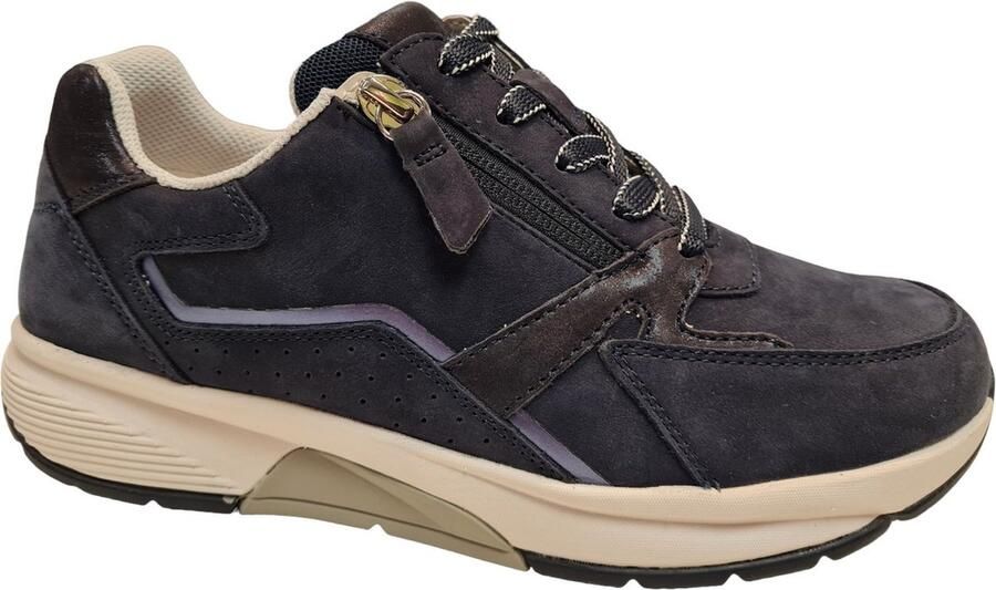 Gabor 46.878.36 Blauwe Rolling Soft sneaker wijdte G