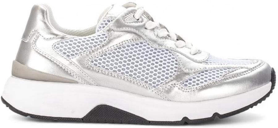 Gabor Rollingsoft Sneakers met sleehak vrijetijdsschoen halfschoen veterschoen met gepolsterde schacht