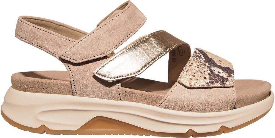 Gabor Rolling Soft beige leren dames sandalen