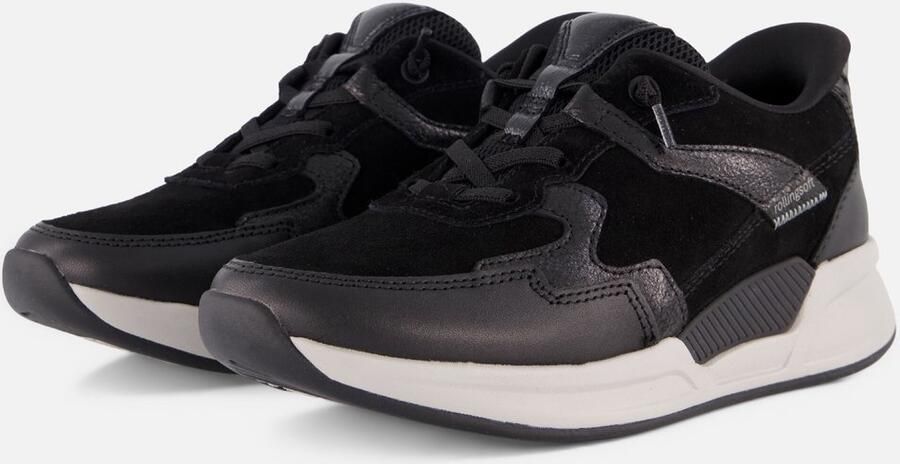Gabor Rolling Soft Sneakers zwart Suède Dames
