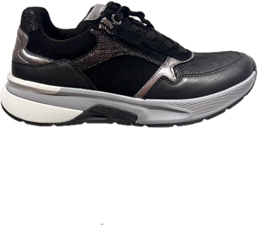 Gabor Rollingsoft Sneakers met sleehak vrijetijdsschoen lage schoen veterschoen contrastafwerkingen - Foto 2