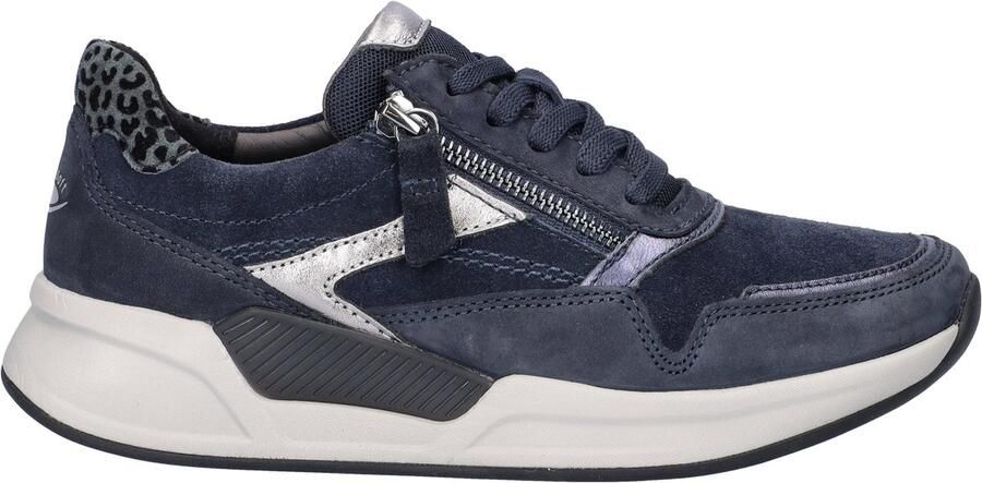 Gabor Rollingsoft Sneakers met sleehak veterschoenen lage schoen vrijetijdsschoen met zijrits - Foto 2