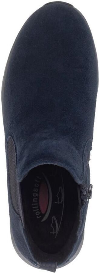 Gabor Rolling Soft art. 0804.02.005 blauw suede enkellaars met rits - Foto 2