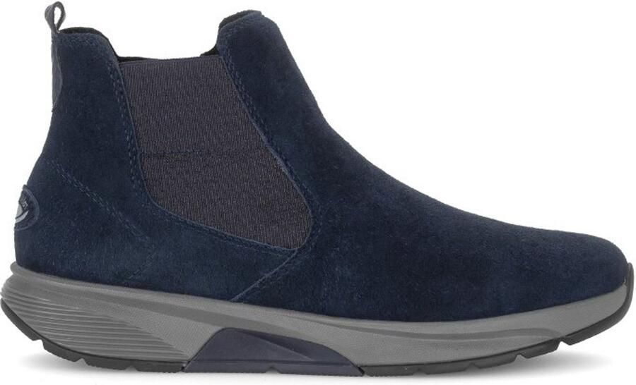 Gabor Rolling Soft art. 0804.02.005 blauw suede enkellaars met rits