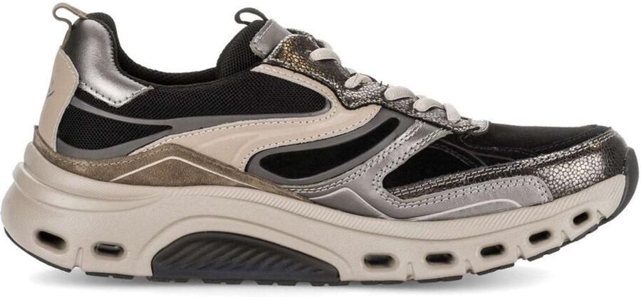 Gabor rollingsoft sensitive 0302.01.001 dames rollende wandelsneaker Zwart