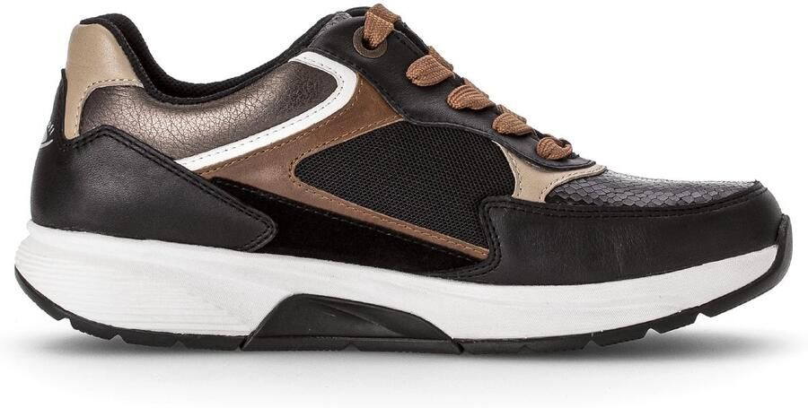 Gabor rollingsoft sensitive 56.875.87 dames rollende wandelsneaker Zwart