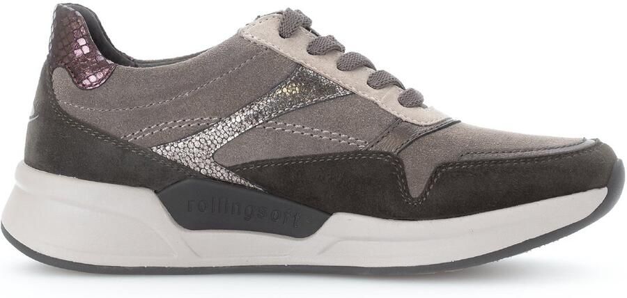 Gabor rollingsoft sensitive 56.957.30 dames rollende wandelsneaker Grijs