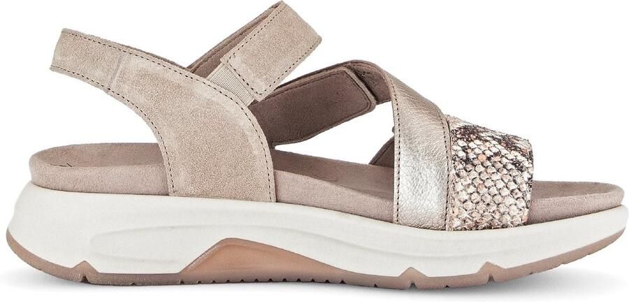 Gabor rollingsoft sensitive 66.882.63 dames rollende wandelsandaal beige