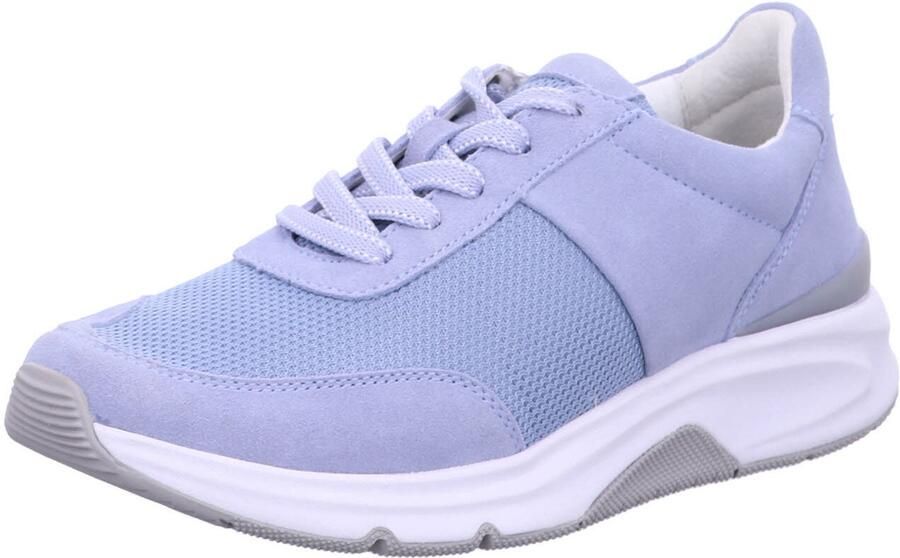 Gabor Rollingsoft Sneakers met sleehak vrijetijdsschoen lage schoen veterschoen logo op de hiel