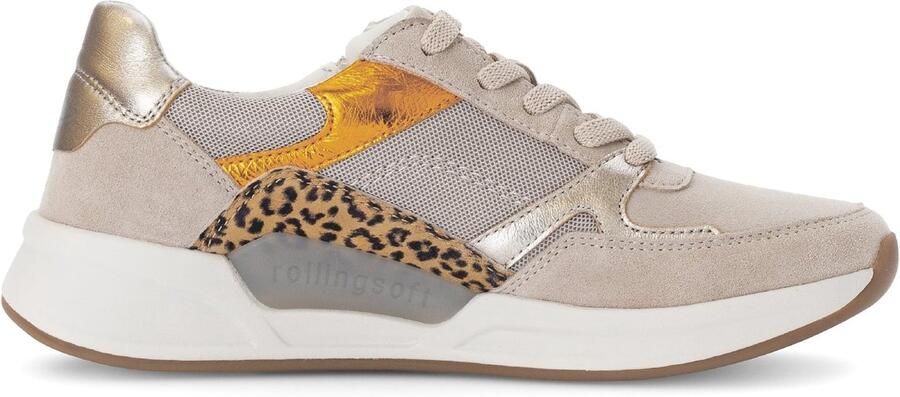 Gabor rollingsoft sensitive 66.958.33 dames rollende wandelsneaker Beige
