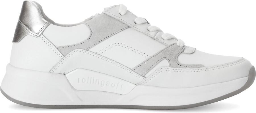Gabor rollingsoft sensitive 66.958.50 dames rollende wandelsneaker wit